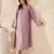 Women's lavender crepe embroidered kurta set with dupatta and pant