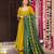Women's mustard chanderi embroidery kurta set with dupatta and pant