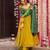 Women's mustard chanderi embroidery kurta set with dupatta and pant