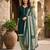 Green printed cotton blend stitched geometric print salwar kurta dupatta for women