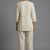 Off-white embroidered kurti co-ord set