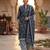 Blue printed cotton blend stitched geometric print salwar kurta dupatta for women