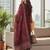 Women Ethnic Motifs Printed Regular Thread Work Chanderi Silk Kurta with Trousers & With Dupatta