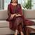 Women Ethnic Motifs Printed Regular Thread Work Chanderi Silk Kurta with Trousers & With Dupatta