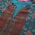 Floral Printed Mandarin Collar Chanderi Silk Straight Kurta with Trouser & Dupatta
