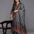 Floral Printed Mandarin Collar Chanderi Silk Straight Kurta with Trouser & Dupatta
