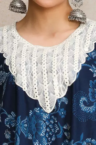 Women Floral Printed Regular Pure Cotton Kurta with Trousers