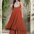Women Ethnic Motifs Embroidered Regular Thread Work Silk Georgette Kurta with Trousers
