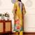 Quirky Printed V-Neck Chanderi Silk Straight Kurta With Trousers
