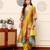 Quirky Printed V-Neck Chanderi Silk Straight Kurta With Trousers
