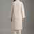 Off-white floral embroidered kurti co-ord set