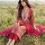 Women Ethnic Motifs Printed Regular Gotta Patti Chanderi Silk Kurta with Trousers & With Dupatta