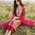 Women Ethnic Motifs Printed Regular Gotta Patti Chanderi Silk Kurta with Trousers & With Dupatta