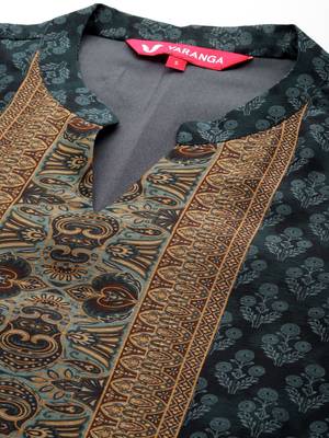 Ethnic Printed Chanderi Silk Kurta with Trouser and Dupatta 3