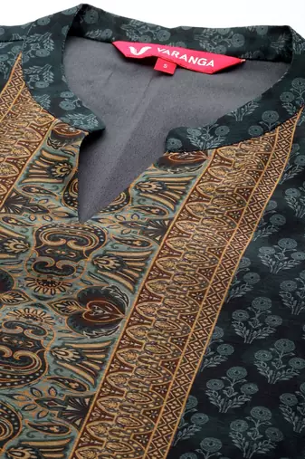 Ethnic Printed Chanderi Silk Kurta with Trouser and Dupatta