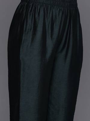 Ethnic Printed Chanderi Silk Kurta with Trouser and Dupatta 4