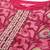 Maroon Floral Printed Beads and Stones Straight Kurta with Trousers & Dupatta