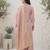 Ethnic Motifs Yoke Design Notch Neck Straight Kurta With Palazzos & Dupatta