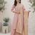 Ethnic Motifs Yoke Design Notch Neck Straight Kurta With Palazzos & Dupatta