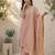 Ethnic Motifs Yoke Design Notch Neck Straight Kurta With Palazzos & Dupatta