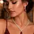 Ruby Red Teardrop Bridal Jewelry Set, CZ Crystal Necklace Earrings