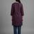 Wine floral embroidered short kurti