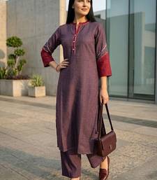 Women Embroidered Regular Thread Work Kurta with Trousers
