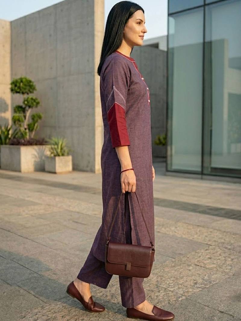 Women Embroidered Regular Thread Work Kurta with Trousers
