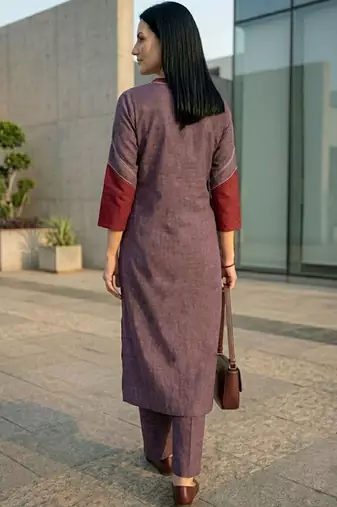 Women Embroidered Regular Thread Work Kurta with Trousers