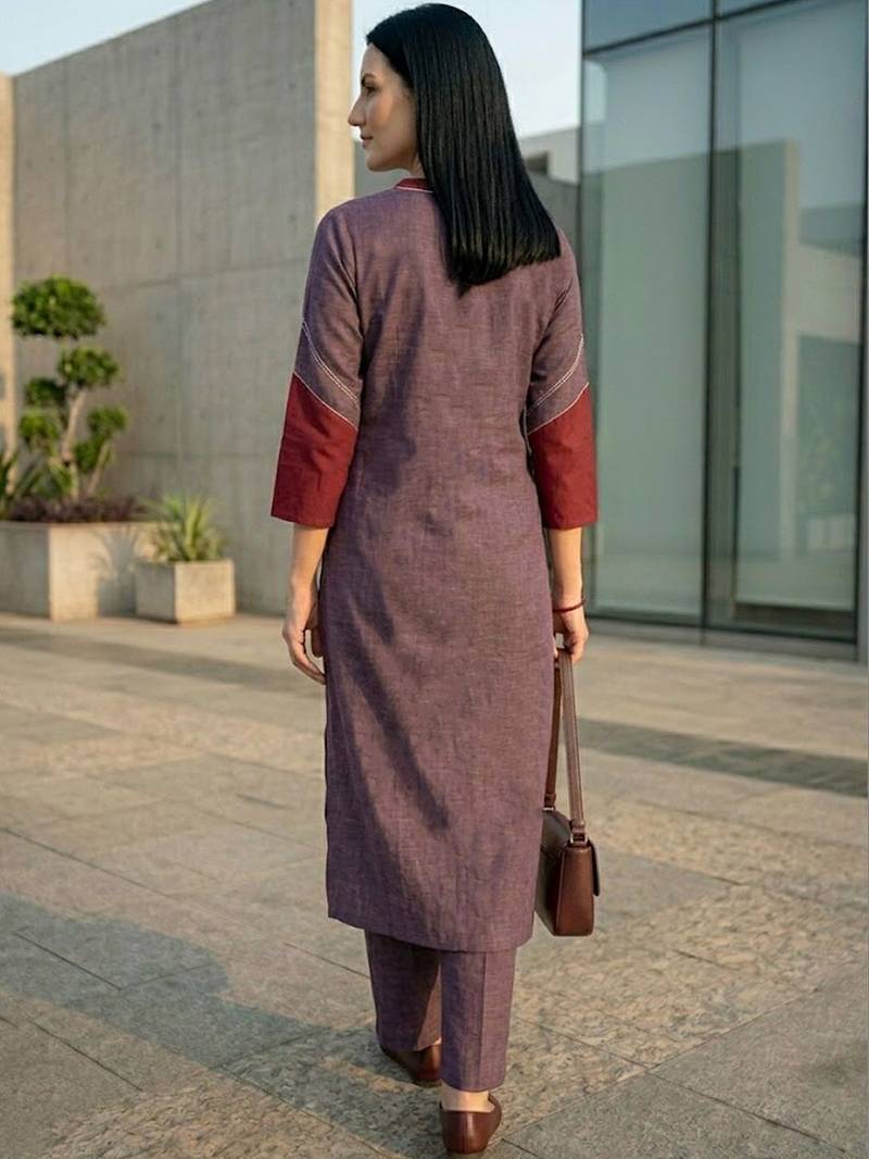 Women Embroidered Regular Thread Work Kurta with Trousers