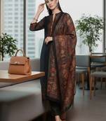 Women Ethnic Motifs Regular Chanderi Silk Kurta with Trousers & With Dupatta