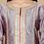 Lavender Embroidered Yoke Design Notch Neck Anarkali Kurta with Trousers & Dupatta