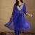 Bandhani Printed V-Neck Mirror Work Georgette Kurta with Trousers