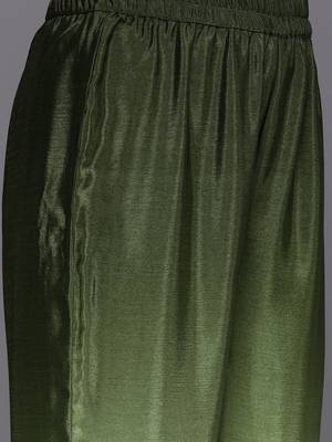 Dyed Mandarin Collar Sequinned & Beaded Kurta With Trouser 3
