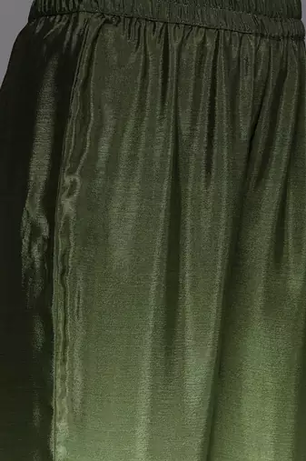 Dyed Mandarin Collar Sequinned & Beaded Kurta With Trouser