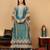 Ethnic Motifs Embroidered Gotta Patti Pure Silk Kaftan Kurta with Trousers