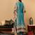 Ethnic Motifs Embroidered Gotta Patti Pure Silk Kaftan Kurta with Trousers