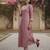Women Floral Printed Regular Thread Work  Cotton Kurta with Trousers & With Dupatta
