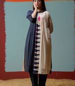 Women Printed Panelled Kurta with Trousers