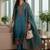Women Ethnic Motifs Printed Regular Thread Work Chanderi Silk Kurta with Trousers & With Dupatta