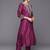 Floral Embroidered Zari Chanderi Silk Kurta with Trousers & Dupatta