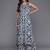 Navy Blue Ikat Printed Pure Cotton Sleeveless Kurta with Palazzo