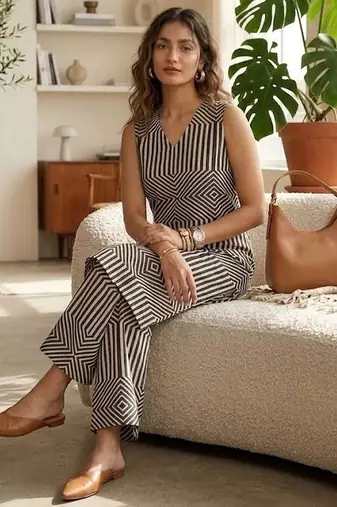Women Printed Regular Kurta with Palazzos