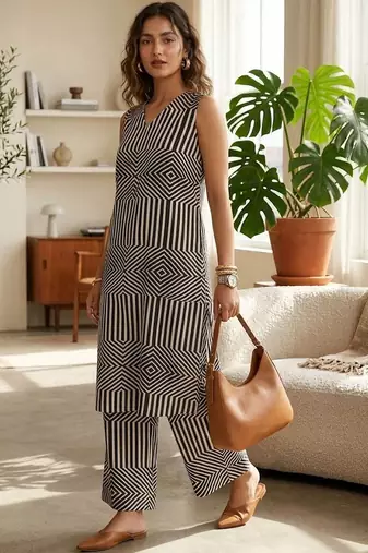 Women Printed Regular Kurta with Palazzos