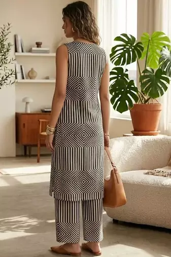 Women Printed Regular Kurta with Palazzos