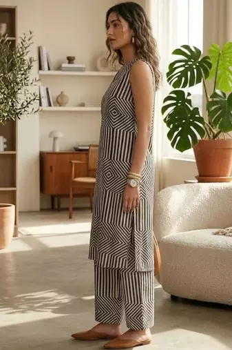 Women Printed Regular Kurta with Palazzos