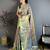 purple kanjeevaram silk blend zari woven saree with unstitched blouse piece.