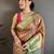 rani kanjeevaram silk blend zari woven saree with unstitched blouse piece.