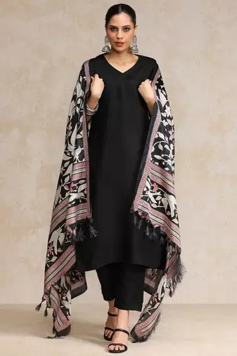 Women Regular Kurta with Trousers & With Dupatta