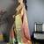 rani kanjeevaram silk blend zari woven saree with unstitched blouse piece.